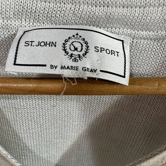 ST JOHN Sport By Marie Multicolored Button Up V-Neck Cardigan Sweater, Sz S/M - Picture 8 of 13